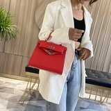 2020夏季新款女士包袋PU其他单肩斜挎手提合成革单肩包纯色锁扣